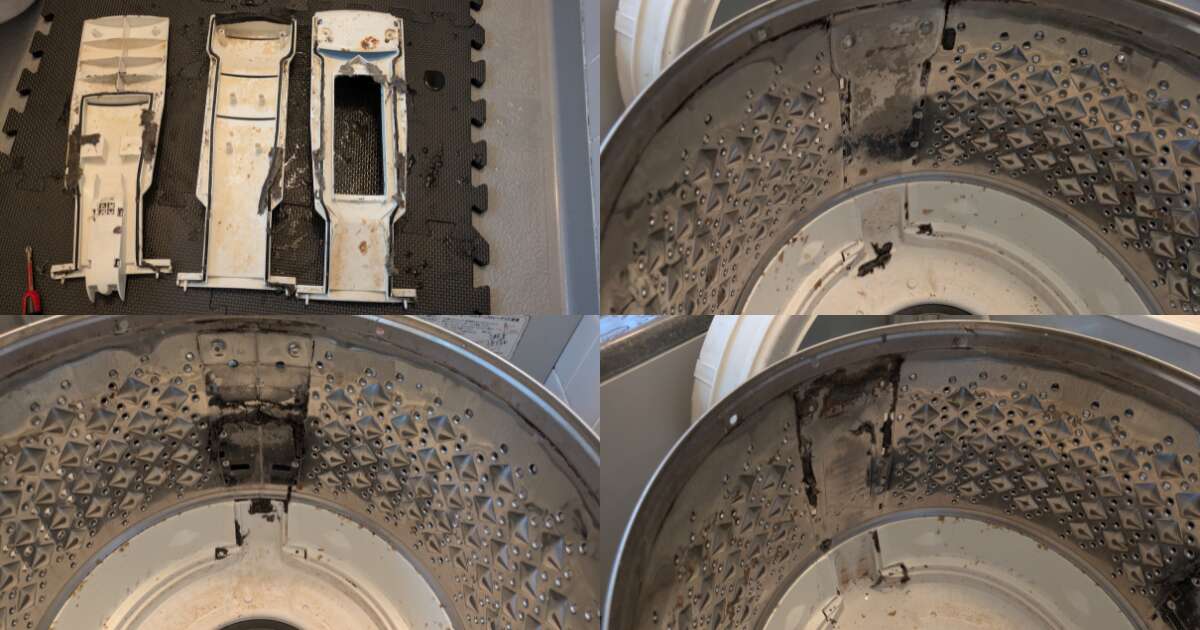 オキシクリーンで汚れが落ちた部分