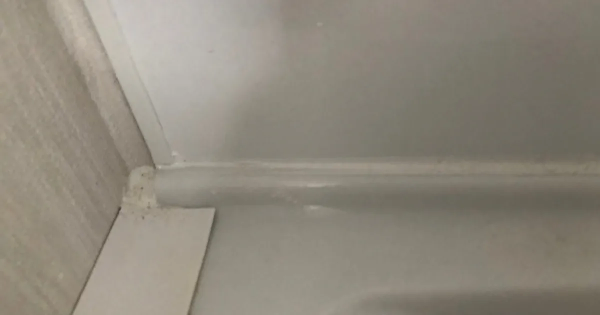かびとりいっぱつ使用後に黒カビがきれいになったゴムパッキン